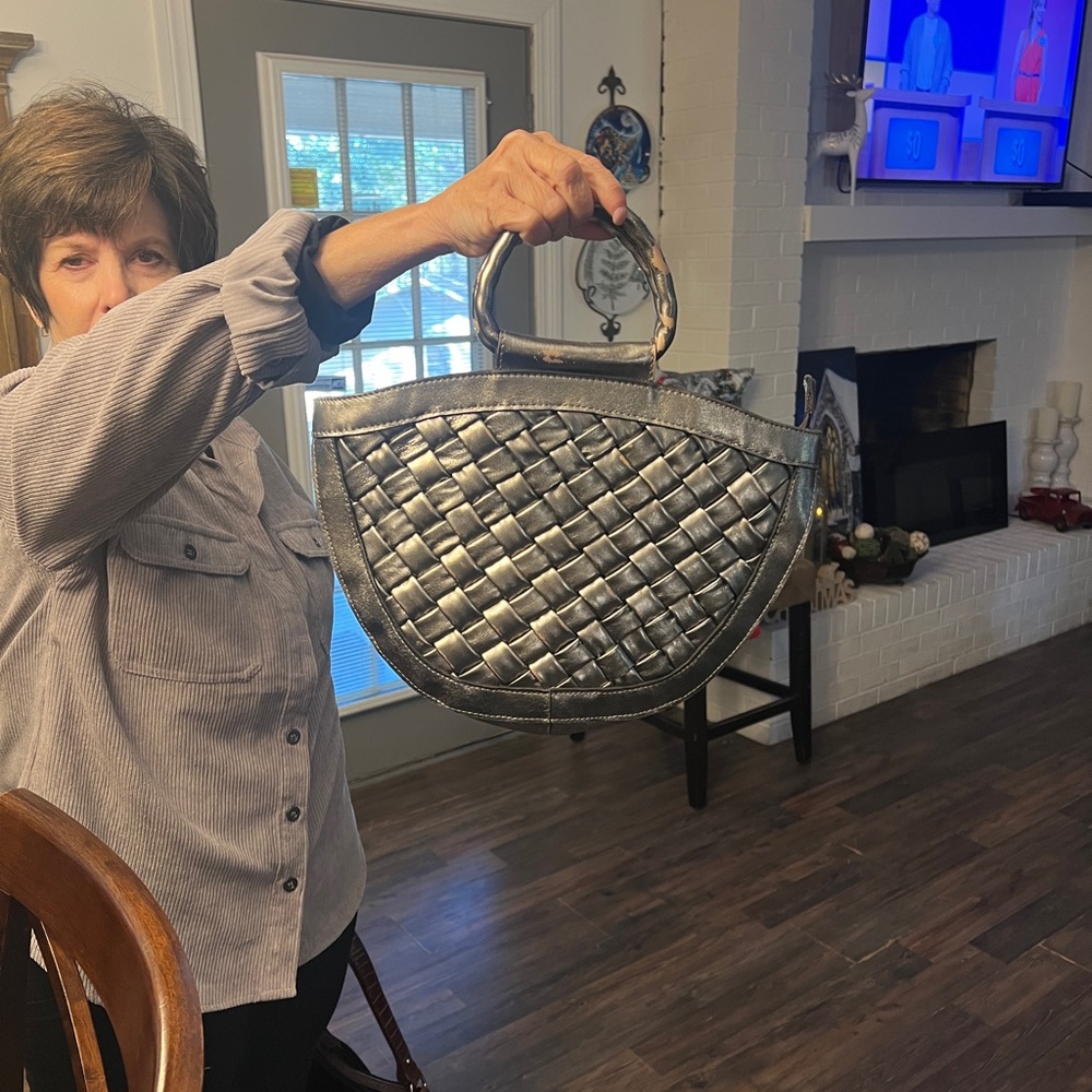 Patricia Nash Silver Woven Handbag